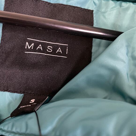 Masai Copenhagen Down Puffer Coat Small Womens Teal Full Zip Outdoors Tabiha NWT - Picture 10 of 13